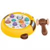 LEAN TOYS Whack-A-Mole zručnostná hra s dvoma kladivkami, mačiatko žlté hnedé