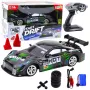 LEAN TOYS driftové auto RC čierne zelené 30km/h 1:16