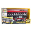 LEAN TOYS mestský autobus poschodový 1:16 pohon svetlá zvuky červený