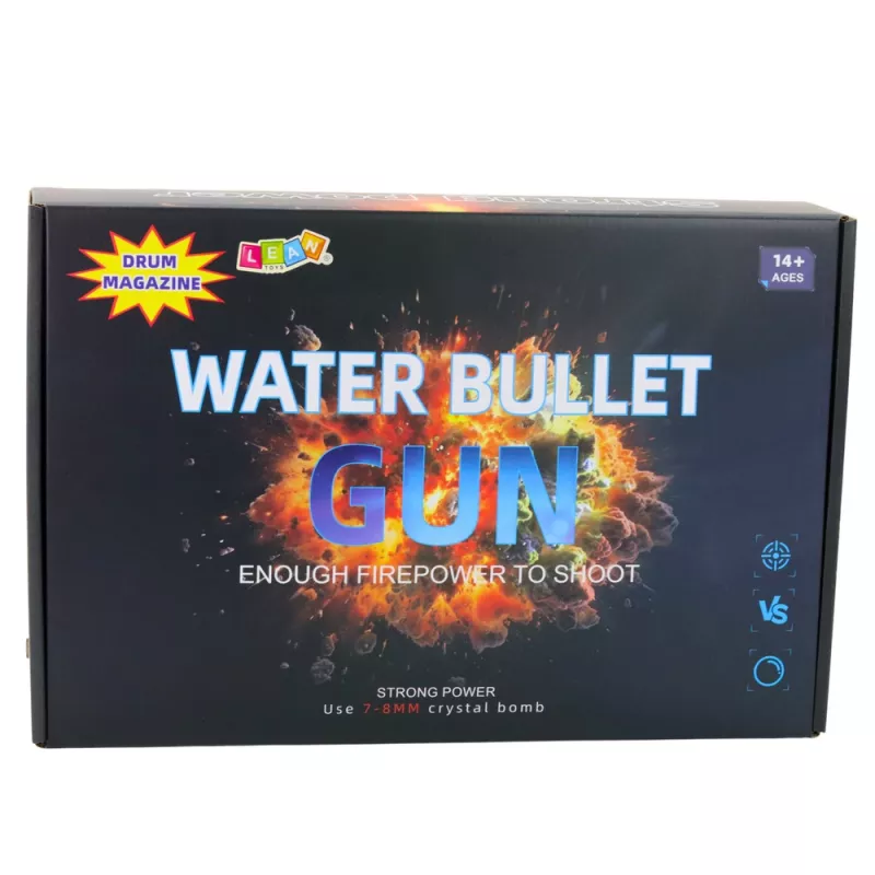 LEAN TOYS útočná puška na vodné gule hydrogel ochranné okuliare čierna 86cm