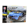 LEAN TOYS auto robot 2v1 Hurricane modrá stavebné kocky 328 ks