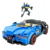 LEAN TOYS auto robot 2v1 Hurricane modrá stavebné kocky 328 ks