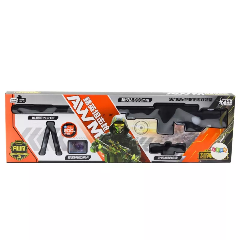 LEAN TOYS Replika ostreľovačskej pušky AWM Stand vodné gélové gule 80cm