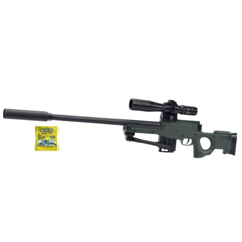 LEAN TOYS Replika ostreľovačskej pušky AWM Stand vodné gélové gule 80cm
