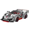 LEAN TOYS Stavebnica športové auto robot 2in1 sivá 363 dielov