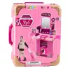 LEAN TOYS Sada toaletného stolíka v kufríku 2-in-1 ružová