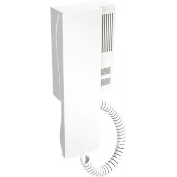 ACO INS-UP UNIFON - audio interkomový mikrotelefón s 2 tlačidlami s magnetickým uchytením mikrotelefónu, biela