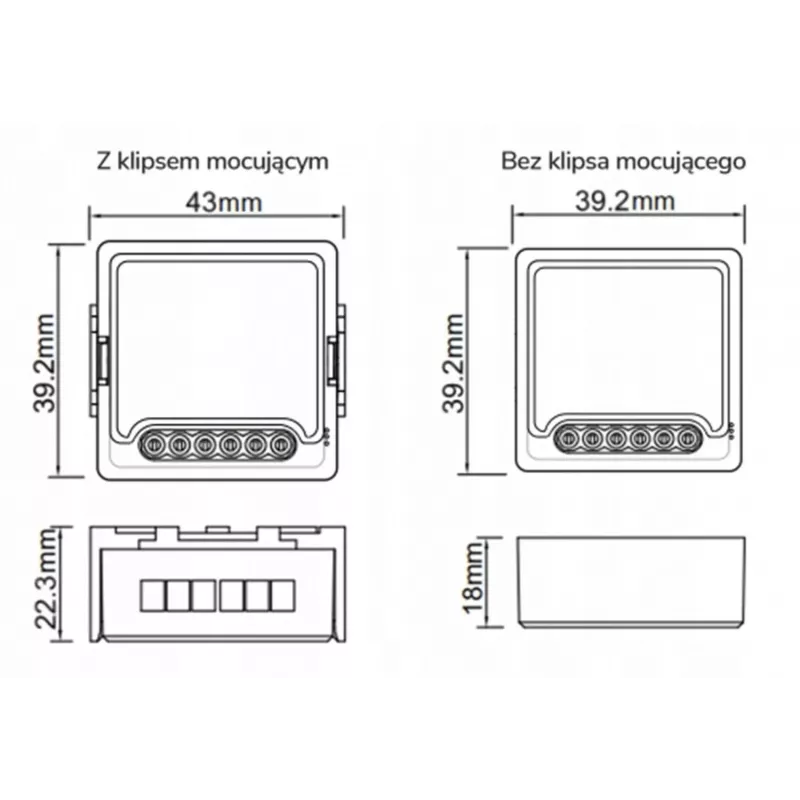 OXT Mini modul scénického ovládača 12 akcií 230V ZigBee TUYA T254