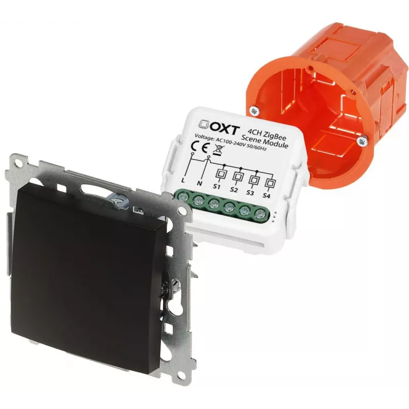 OXT Mini modul scénického ovládača 12 akcií 230V ZigBee TUYA T254