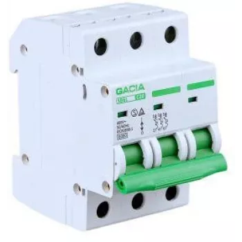 GACIA SB6L C 3P 25A 6kA miniatúrny istič MCB 3-pólový 25A vypínacia charakteristika C