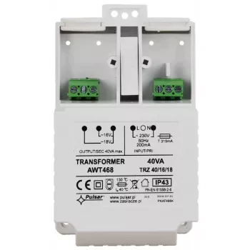 Pulsar AWT468 AC/AC transformátor 230V AC na 16V/18V AC 4A 68VA DIN lišta