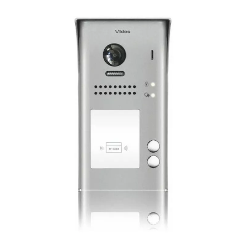VIDOS DUO S1102A 2-rodinná video dverová stanica, ušľachtilá oceľ, Full HD, 2-vodičová, čierna