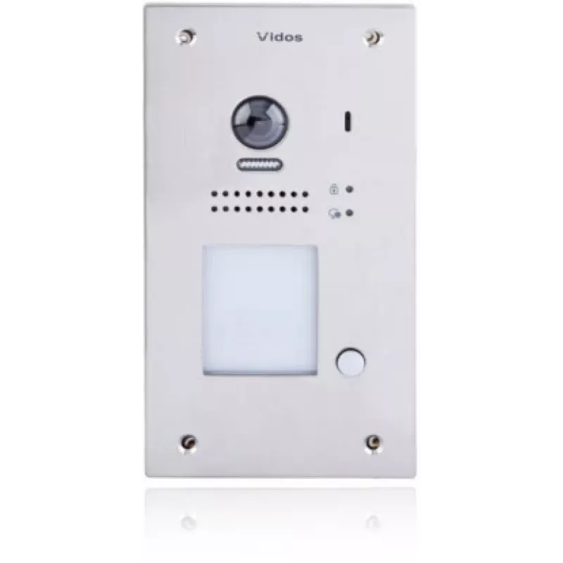 VIDOS DUO S1201A 2-vodičová video dverová stanica s RFID, Full HD 1080p, strieborná/tmavosivá