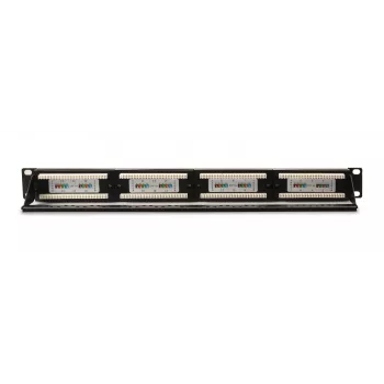 GETFORT PGF-5EUTP24-B4 Cat.5e UTP 24-portový patch panel 1U 19 palcov rackmont čierny