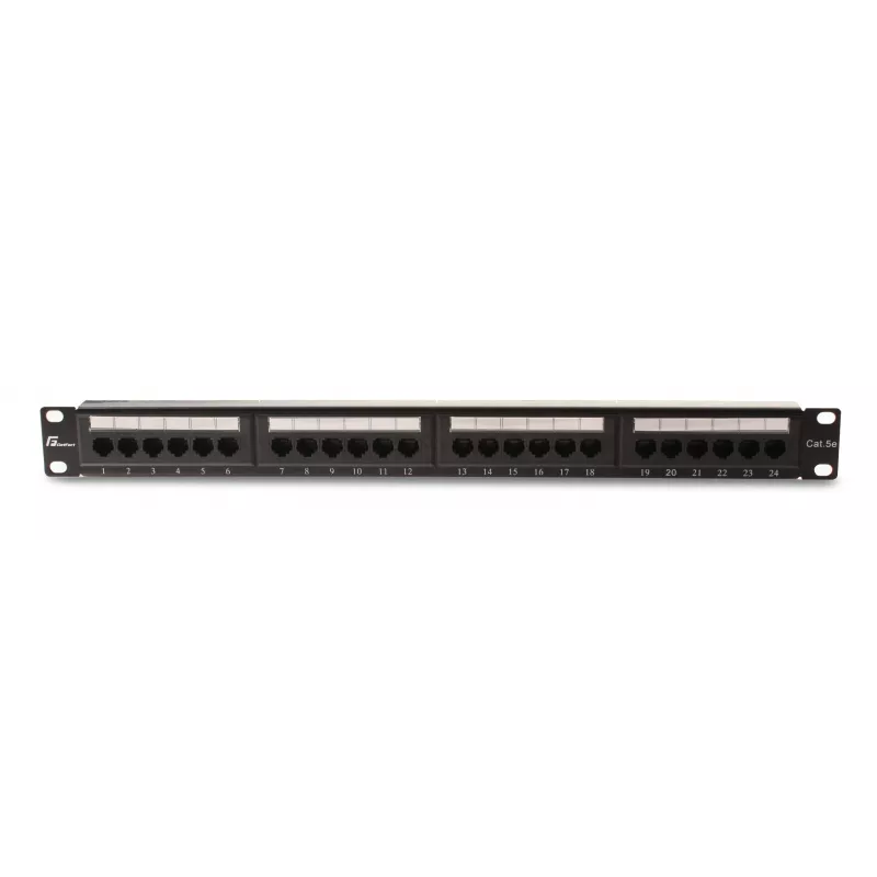 GETFORT PGF-5EUTP24-B4 Cat.5e UTP 24-portový patch panel 1U 19 palcov rackmont čierny