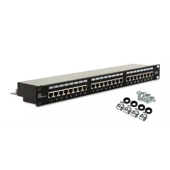 GETFORT PGF-5EFTP24-B6 patch panel FTP Cat.5e 24 port 1U čierny