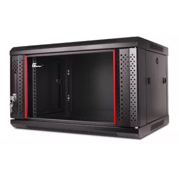GETFORT CALI 19 palcov 6U 600x600 nástenný rack rozvádzač čierny