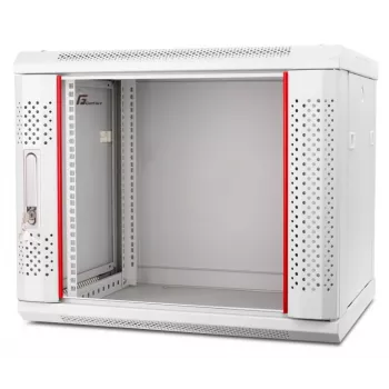 GETFORT 19 palcov CALI 9U 600x600 nástenný rack rozvádzač sivý (RAL 7035)
