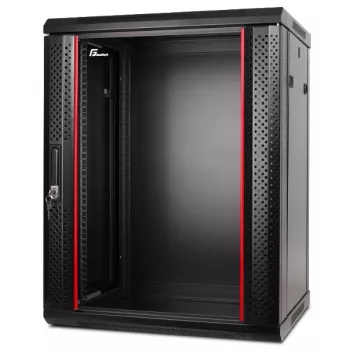 GETFORT CALI 19 palcov 15U 600x600 nástenný sieťový rozvádzač - čierny