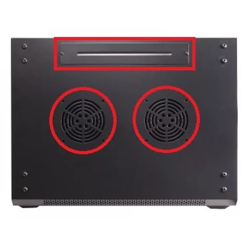 GETFORT CALI 15U 600x550 nástenný dvojsekčný rack rozvádzač čierny