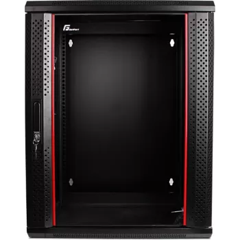 GETFORT CALI 15U 600x550 nástenný dvojsekčný rack rozvádzač čierny