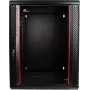 GETFORT CALI 15U 600x550 nástenný dvojsekčný rack rozvádzač čierny