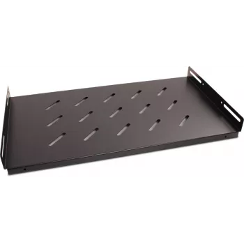 Getfort 45cm 19 palcov 1U pevná polica pre rack skriňu - čierna