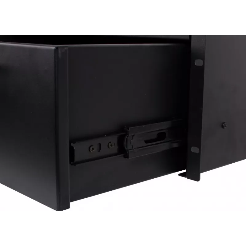 Getfort GF-4U-drawer 4U racková zásuvka - 19 inch výsuvná zásuvka so zámkom, čierna