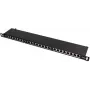 Patch panel FTP Cat.5e 24 port 0.5U čierny GETFORT PGF-5EFTP24-B8