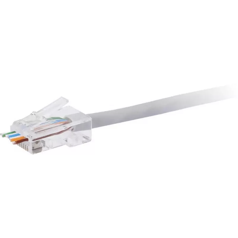 GETFORT RJ45 Cat.6 UTP priechodný modulárny konektor samec 8P8C (balenie 100 ks) - transparentný