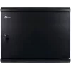 GETFORT 19 inch CALI 9U 600x450 nástenné puzdro s oceľovými dverami, čierna (RAL 9005)