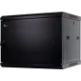 GETFORT 19 inch CALI 9U 600x450 nástenné puzdro s oceľovými dverami, čierna (RAL 9005)