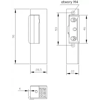 ELEKTRA-PLUS R3 pravý elektrický otvárač bez blokády 2191