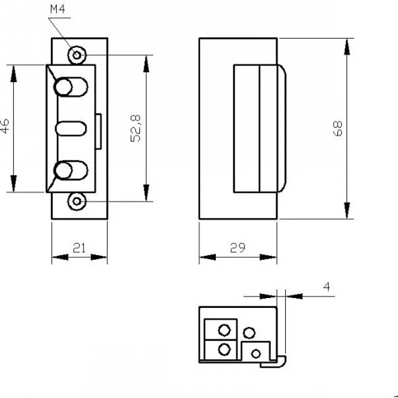 Elektra-Plus R4-24.10 symetrický elektrický otvárač dverí, 24V