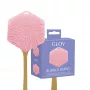 GLOV Bubble Burst 3-in-1 silikónový peeling a masážny prístroj na telo, pokožku hlavy a chrbát - ružovo-červený