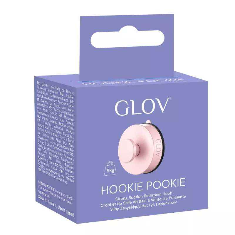 GLOV Hookie Pookie Strong Suction kúpeľňový háčik ružový