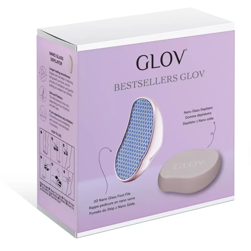 GLOV_SET Bestsellers Nano Glass pemza na nohy a odstraňovač chĺpkov sada