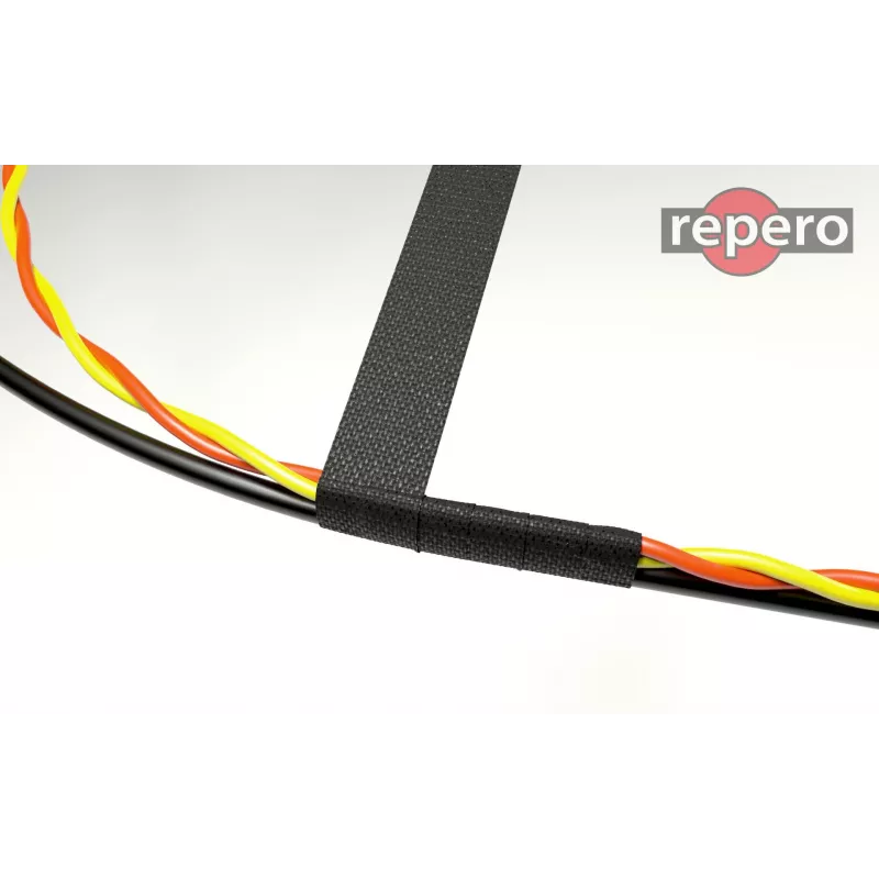 REPERO 734 textilná elektroizolačná páska, bavlna, čierna, 19mm x 25m