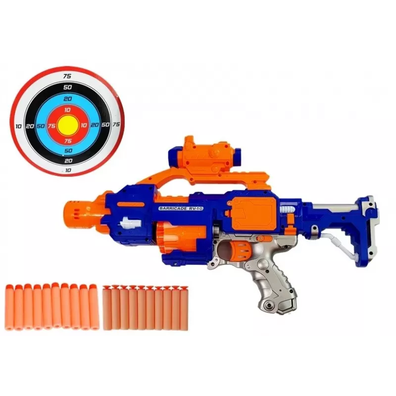 LEAN TOYS Penová puška s otočným terčom 45 cm