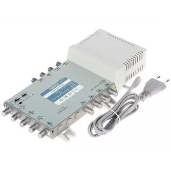 TERRA Multiswitch MR-508 5 in/8 out satelitný a terestriálny distribučný zosilňovač