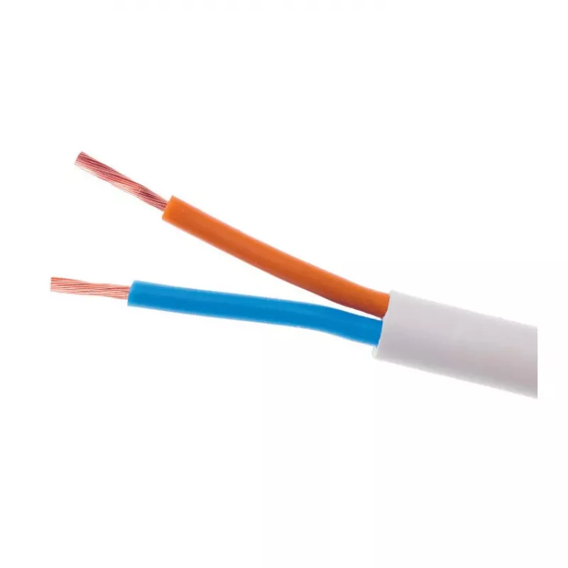 ELEKTROKABEL OMY 2x1mm² H03VV-F elektrický kábel biely 100m