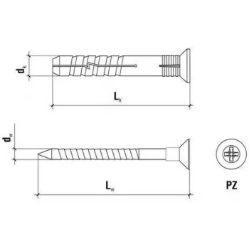WKRĘT-MET Rapid Montážna hmoždinka SM-06040 6 x 40 mm 200 kusov