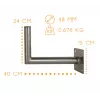 CORAB USL-48/400AL Uhlová nástenná konzola 48mm 400mm hliník