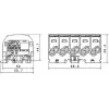 SIMET SIMBLOCK SCB 25-5X rozvodný blok Al/Cu 80/150 1x10-25mm² 5x1.5-16mm² sivý
