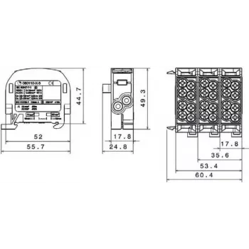 SIMET SCB 25 Al/Cu 80110 SIMBLOCK odbočný rozvodný blok, čierny 81501007