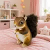 LEAN TOYS plyšová veverička maskot plyšová hračka realistická hnedá 22 cm