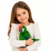 LEAN TOYS plyšový papagáj ara exotický vták maskot plyšová hračka zelená 24 cm