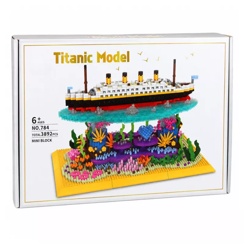 LEAN TOYS stavebnica Titanic loď na koralovom útese 3892 dielov