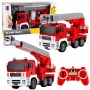 LEAN TOYS hasičské auto s 660° otáčavým výložníkom, na diaľkové ovládanie RC 1:20