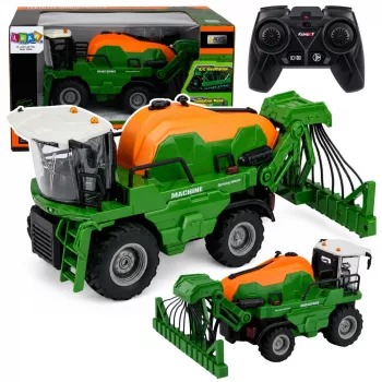 LEAN TOYS kombajn s funkciou postreku, svetlá, zvuky, 1:24